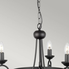 Elstead klasszikus csillár harlech fekete elshr3a-black