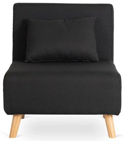 Ágyazható Fotel Fekete Színben. MARRY 75 cm.