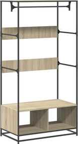 vidaXL sonoma tölgy színű szerelt fa ruhásszekrény 90 x 50 x 180 cm