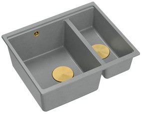 gránit mosogató Logan 150 Grey Metallic