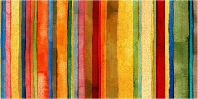 Konyhai panel Színes csíkok 140x70 cm Ragasztó