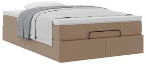 Ottomán ágykeret matraccal Cappucino 120x200cm műbőrrel