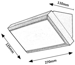 Rabalux 7282 - LED Kültéri fali lámpa RAPLA LED/12W/230V IP54