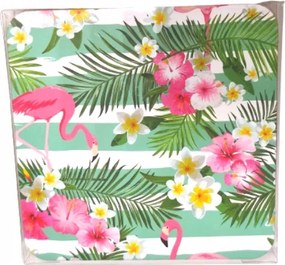 Parafa poháralátét 10x10 cm Flamingók 4 db