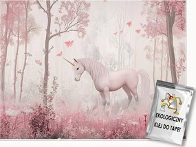 Fotótapéta Gyerekeknek Lányoknak Erdő Unikornis Tapéta Flizelina 250x175