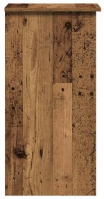 antik fa színű szerelt fa íróasztal polcokkal 84x40x78 cm