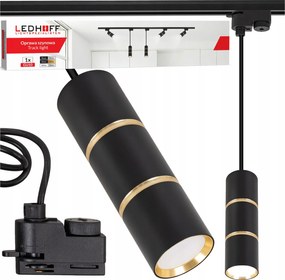 LED-es függőlámpa sínre szerelhető spotlámpa lámpatest Tuba GU10 fekete-arany