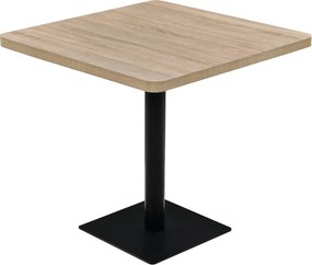 vidaXL tölgyfa színű MDF/acél bisztró asztal 80 x 80 x 75 cm
