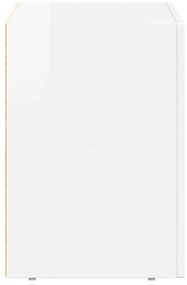 vidaXL Éjjeli asztal 2 pcs Magas Fényű Fehér 40 x 35 x 50 cm Faanyag