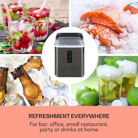 Klarstein Albaron Supreme, jégkocka készítő, golyó alakú, 12 kg/24 h, 1,5 L tartály, rozsdamentes acél