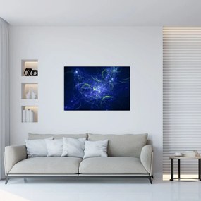 Kép - kék absztrakció (90x60 cm)