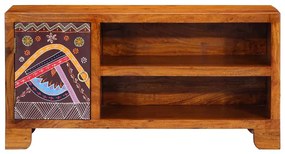 tömör akácfa többszínű TV-szekrény 90x30x45