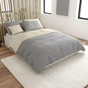 Pamut ágynemű MONOCHROMATIC krémszürke Ágyneműhuzat mérete: 70 x 90 cm | 140 x 200 cm