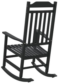 Kerti Hintaszék Fekete 65x84x114 cm HDPE