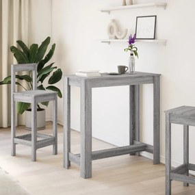 szürke sonoma színű szerelt fa bárasztal 102 x 50 x 103,5 cm
