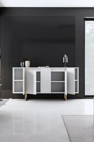 Konzolasztal Luxe - White, Gold