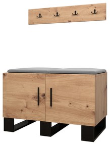 Előszobabútor Amanda 21 (artisan tölgy + sötétszürke). 1086040