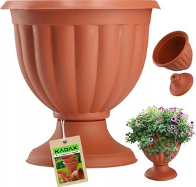 Virágtartó Kerti Virágtartó Gazon 40cm Fedő Virágágyás Terasz Kert Terrakotta