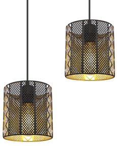 Globo 15450-4H ABINY 4xE27/60W/230V arany-fekete függeszték