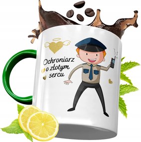 Zöld Bögre Biztonsági Őrnek Születésnapra Ajándék fényképes nyomtatással