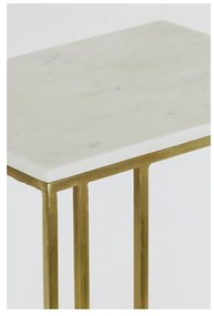 Tárolóasztal márvány dekoros asztallappal 31x41 cm Roshan – Light &amp; Living