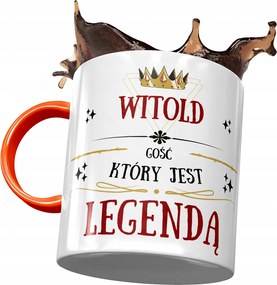 Narancssárga Bögre Witold Férj Kolléga Ajándék Nyomtatott Fotóval