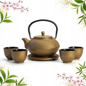 Öntöttvas Vízforraló 1,5L Teafőző 4 Db-os Szett 5 db-os Ajándék