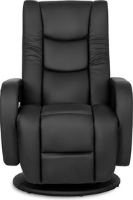 SPIKE forgó masszázsfotel, fekete műbőr