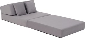 Összecsukható matrac/fotel, 2v1, világosszürke, PELOS