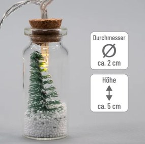 Lámpák készlete "Mini üveg" 8 LED meleg fehér elemes időzítő