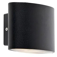 Modern kültéri fali lámpa fekete LED-del IP44 - Ovum