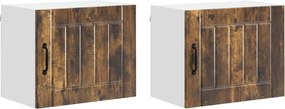 vidaXL Konyhaszekrény 2 pcs Füstölt tölgy 50 x 31 x 40 cm Faanyag