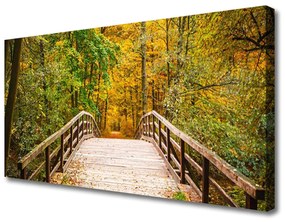 Vászonkép nyomtatás Forest Bridge architektúra 100x50 cm