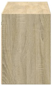 sonoma tölgy színű fali TV-szekrény LED-ekkel 130x31x45 cm