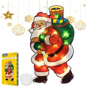 Karácsonyi dekoráció Mikulás Led 3xAAA 45cm Rebel