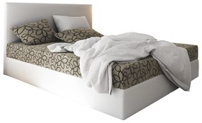 Franciaágy Boxspring 140 cm Lilac Comfort (minta + fehér) (matraccal és tárolóhellyel). 1056068