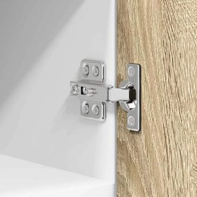 Függő szekrény Riga 2 pcs Sonoma tölgy és fehér 30 x 31 x 40 cm