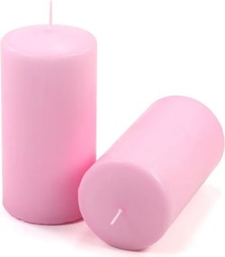 Gyertya készlet 15 cm Ø 7,5 cm 2 db rózsaszín
