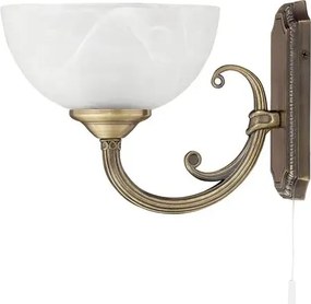 Rabalux beltéri fali lámpa e14 40w bronz/fehér alabástrom üveg marlene