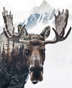 Poszter 75x100cm Szarvas Az erdő szelleme