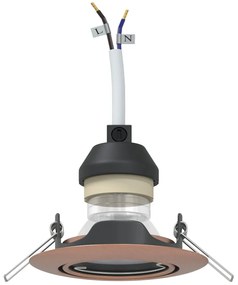 Beépített Spotlámpák 12 db Kerek GU10 Réz Ø90 mm Acél
