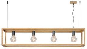 Lucide 31472/04/72 - Függeszték ORIS 4xE27/60W/230V bézs