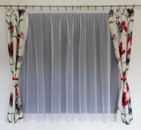 Mg Kpl Függöny Fátyol Függöny Virágok 1654 Újdonság!