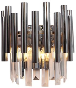 Fali kristály lámpa MADISON 2xE14/40W/230V króm