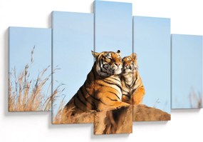 Kép - Tigris és a kölyke (150x105 cm)