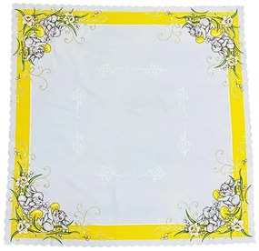 Húsvéti terítő Nyuszik sárga 90x90cm TiaHome