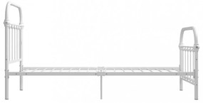 fehér fém ágykeret 90 x 200 cm