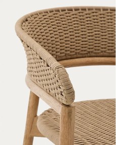 Natúr színű tömörfa kerti fotel Arinella – Kave Home