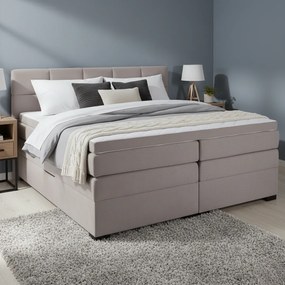 Boxspring ágy, 180x200, szürkésbarna Taupe, APRIL