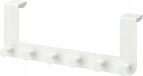 Ruhatartó akasztó 6 férőhelyes ajtóra fehér 35x13 cm otthon rendszerezés